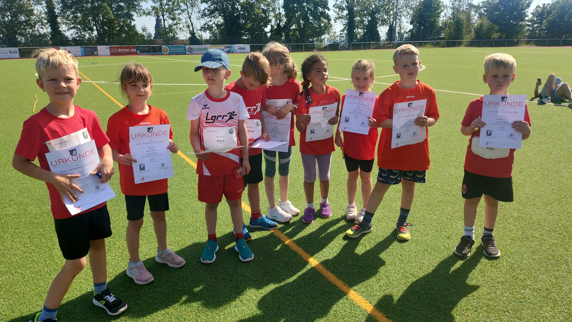 Team U8 Rote Teufel Urkunden Wölfersheim