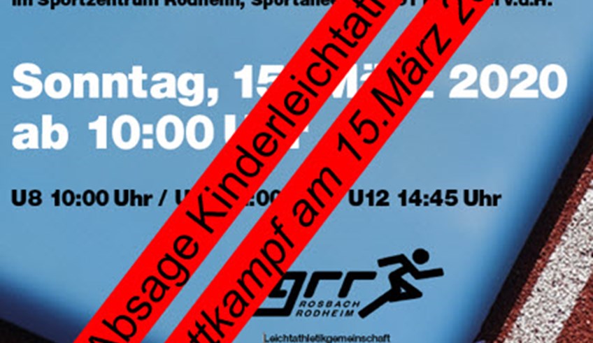 Absage Hallenwettkampf
